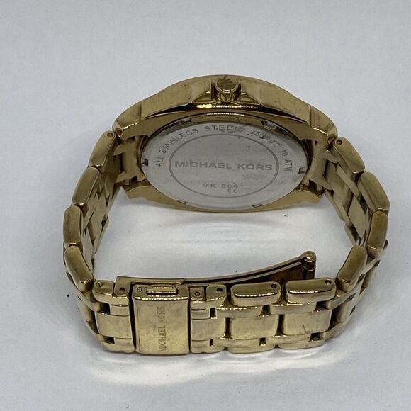 Michael Kors MK5691 Women's Gold Stainless Steel Analog Dial Quartz Watch MP67 - Picture 11 of 12